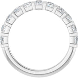 Platinum Square Lab-Grown Diamond Bar Channel-Set Anniversary Band – 1/3–1 1/2 CTW - view 2