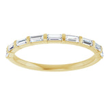 10K Gold Straight Baguette Natural Diamond Bar Channel-Set Anniversary Band – 1/5–5/8 CTW (Style 123675) - Yellow Gold - view 3