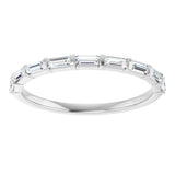 10K Gold Straight Baguette Lab-Grown Diamond Bar Channel-Set Anniversary Band – 1/5–1/2 CTW (Style 123675) - White Gold - view 3
