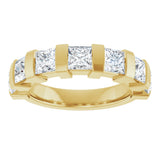 10K Gold Square Lab-Grown Diamond Bar Channel-Set Anniversary Band – 1 1/3–2 3/4 CTW (Style 123675) - Yellow Gold - view 3