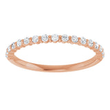 10K Gold Round Natural Diamond Bar Channel-Set Anniversary Band – 1/5–5/8 CTW (Style 123675) - Rose Gold - view 3