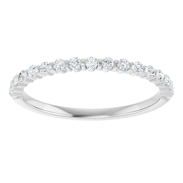 Platinum Round Natural Diamond Bar Channel-Set Anniversary Band – 1/4–3/4 CTW - view 3