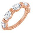 10K Gold Oval Lab-Grown Diamond Bar Channel-Set Anniversary Band – 9/10–2 CTW (Style 123675) - Rose Gold