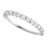 10K Gold Square Lab-Grown Diamond Bar Channel-Set Anniversary Band – 1/3–9/10 CTW - White Gold - view 5
