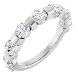 10K Gold Round Lab-Grown Diamond Bar Channel-Set Anniversary Band – 1 5/8 CTW (Style 123675) - White Gold