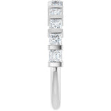 Platinum Square Lab-Grown Diamond Bar Channel-Set Anniversary Band – 1/3–1 1/2 CTW - view 4