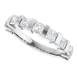 Platinum Square Lab-Grown Diamond Bar Channel-Set Anniversary Band – 1/3–1 1/2 CTW - view 5