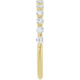 10K Gold Round Lab-Grown Diamond Bar Channel-Set Anniversary Band – 1/5–5/8 CTW (Style 123675) - Yellow Gold - view 4