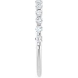 10K Gold Round Lab-Grown Diamond Bar Channel-Set Anniversary Band – 1/5–5/8 CTW (Style 123675) - White Gold - view 4
