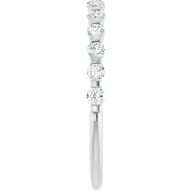 Platinum Round Lab-Grown Diamond Bar Channel-Set Anniversary Band – 1/4–3/4 CTW - view 4