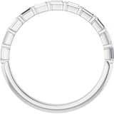 Platinum Straight Baguette Lab-Grown Diamond Bar Channel-Set Anniversary Band – 1/5–3/4 CTW - view 2