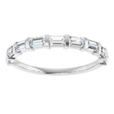 10K Gold Straight Baguette Natural Diamond Bar Channel-Set Anniversary Band – 1/5–5/8 CTW (Style 123675) - White Gold - view 3