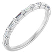 Platinum Straight Baguette Lab-Grown Diamond Bar Channel-Set Anniversary Band – 1/5–3/4 CTW