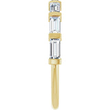 10K Gold Straight Baguette Natural Diamond Bar Channel-Set Anniversary Band – 3/4–1 CTW (Style 123675) - Yellow Gold - view 4