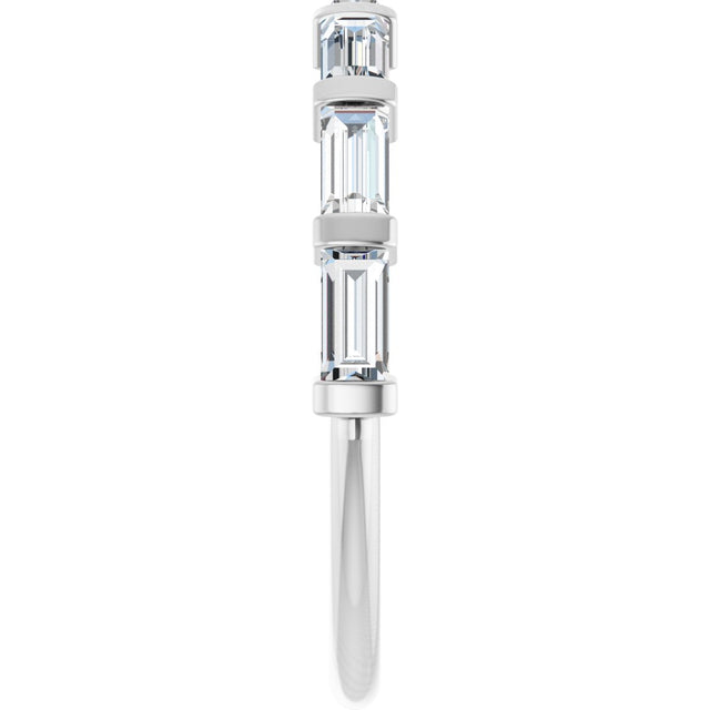 Platinum Straight Baguette Lab-Grown Diamond Bar Channel-Set Anniversary Band – 1/5–3/4 CTW - view 4