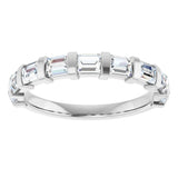 10K Gold Straight Baguette Lab-Grown Diamond Bar Channel-Set Anniversary Band – 3/4–9/10 CTW (Style 123675) - White Gold - view 3