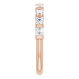 14K Gold Asscher Natural Diamond Bar Channel-Set Anniversary Band – 5/8–1 3/8 CTW (Style 123675) - Rose Gold - view 4
