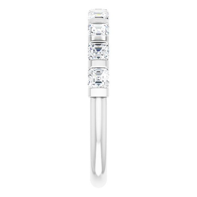 Platinum Asscher Natural Diamond Bar Channel-Set Anniversary Band – 5/8–1 3/8 CTW (Style 123675) - view 4