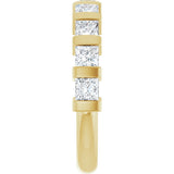 10K Gold Square Lab-Grown Diamond Bar Channel-Set Anniversary Band – 1 1/3–2 3/4 CTW (Style 123675) - Yellow Gold - view 4