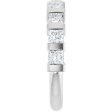 10K Gold Square Natural Diamond Bar Channel-Set Anniversary Band – 1 3/8–2 3/4 CTW (Style 123675) - White Gold - view 4