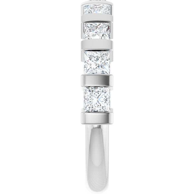 Platinum Square Natural Diamond Bar Channel-Set Anniversary Band – 1/3–1 1/2 CTW - view 4
