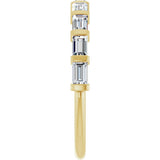 14K Gold Straight Baguette Natural Diamond Bar Channel-Set Anniversary Band – 1/5–3/4 CTW - Yellow Gold - view 4