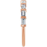 10K Gold Straight Baguette Natural Diamond Bar Channel-Set Anniversary Band – 1/5–5/8 CTW (Style 123675) - Rose Gold - view 4