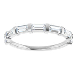 Platinum Straight Baguette Lab-Grown Diamond Bar Channel-Set Anniversary Band – 1/5–3/4 CTW - view 3