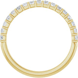 14K Gold Square Lab-Grown Diamond Bar Channel-Set Anniversary Band – 1/3–1 1/2 CTW - Yellow Gold - view 2