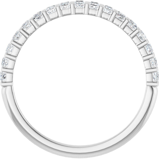 Platinum Square Lab-Grown Diamond Bar Channel-Set Anniversary Band – 1/3–1 1/2 CTW - view 2