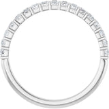 Platinum Square Natural Diamond Bar Channel-Set Anniversary Band – 1/3–1 1/2 CTW - view 2