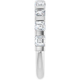 Platinum Asscher Lab-Grown Diamond Bar Channel-Set Anniversary Band – 5/8–1 3/8 CTW - view 4