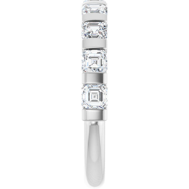Platinum Asscher Natural Diamond Bar Channel-Set Anniversary Band – 5/8–1 3/8 CTW (Style 123675) - view 4