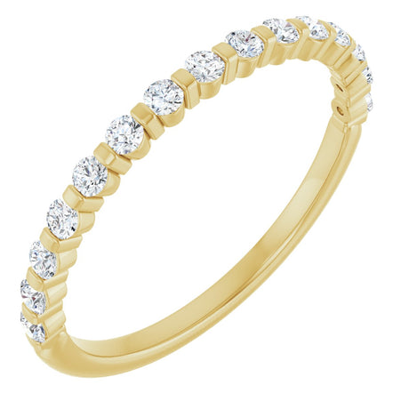 10K Gold Round Lab-Grown Diamond Bar Channel-Set Anniversary Band – 1/5–5/8 CTW (Style 123675) - Yellow Gold