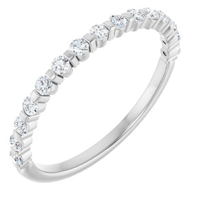 Platinum Round Lab-Grown Diamond Bar Channel-Set Anniversary Band – 1/4–3/4 CTW
