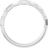 10K Gold Straight Baguette Lab-Grown Diamond Bar Channel-Set Anniversary Band – 1/5–1/2 CTW (Style 123675) - White Gold - view 2