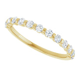 10K Gold Round Natural Diamond Bar Channel-Set Anniversary Band – 1/5–5/8 CTW (Style 123675) - Yellow Gold - view 5