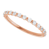 10K Gold Round Natural Diamond Bar Channel-Set Anniversary Band – 1/5–5/8 CTW (Style 123675) - Rose Gold - view 5