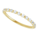 10K Gold Round Natural Diamond Bar Channel-Set Anniversary Band – 1/5–5/8 CTW (Style 123675) - Yellow Gold - view 5