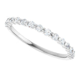Platinum Round Natural Diamond Bar Channel-Set Anniversary Band – 1/4–3/4 CTW - view 5