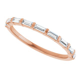 10K Gold Straight Baguette Lab-Grown Diamond Bar Channel-Set Anniversary Band – 1/5–1/2 CTW (Style 123675) - Rose Gold - view 5