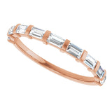 10K Gold Straight Baguette Lab-Grown Diamond Bar Channel-Set Anniversary Band – 1/5–1/2 CTW (Style 123675) - Rose Gold - view 5