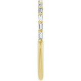14K Gold Straight Baguette Lab-Grown Diamond Bar Channel-Set Anniversary Band – 1/5–3/4 CTW - Yellow Gold - view 4