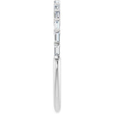 Platinum Straight Baguette Natural Diamond Bar Channel-Set Anniversary Band – 1/5–3/4 CTW - view 4