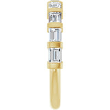 10K Gold Straight Baguette Natural Diamond Bar Channel-Set Anniversary Band – 3/4–1 CTW (Style 123675) - Yellow Gold - view 4