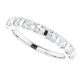 Platinum Asscher Lab-Grown Diamond Bar Channel-Set Anniversary Band – 5/8–1 3/8 CTW - view 5