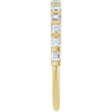 14K Gold Asscher Natural Diamond Bar Channel-Set Anniversary Band – 5/8–1 3/8 CTW (Style 123675) - Yellow Gold - view 4