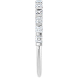 Platinum Asscher Lab-Grown Diamond Bar Channel-Set Anniversary Band – 5/8–1 3/8 CTW - view 4