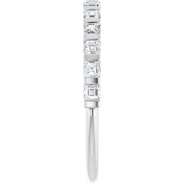 Platinum Asscher Natural Diamond Bar Channel-Set Anniversary Band – 5/8–1 3/8 CTW (Style 123675) - view 4