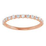 10K Gold Round Natural Diamond Bar Channel-Set Anniversary Band – 1/5–5/8 CTW (Style 123675) - Rose Gold - view 3